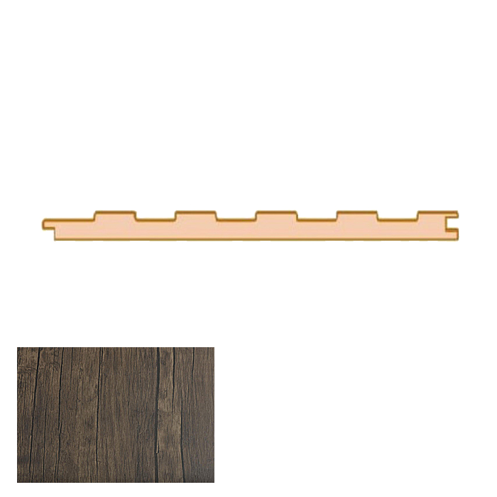 МДФ профиль 0822 (панель)  (105x8 mm) 7010 Орех старый тёмный