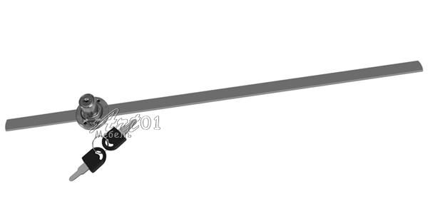108 Замок реечный боковой 500 mm Хромовый