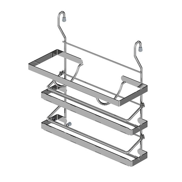 S-4001  Полка подвесная (для бум.полотенец) тройная  330х130х360 mm